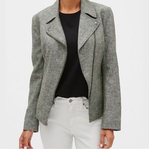 Banana Republic Linen Moto Jacket